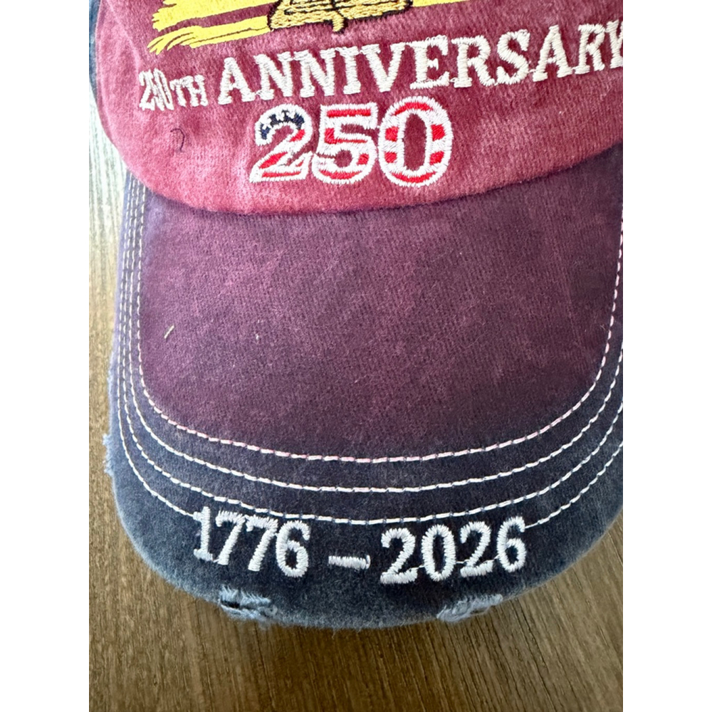 Red Blue America 250th Anniversary Hat One Size - Picture 6 of 6